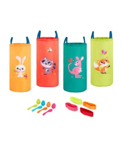 3 en 1- JUEGO DE CARRERA DE SACOS, 3 PIERNAS Y EL HUEVO